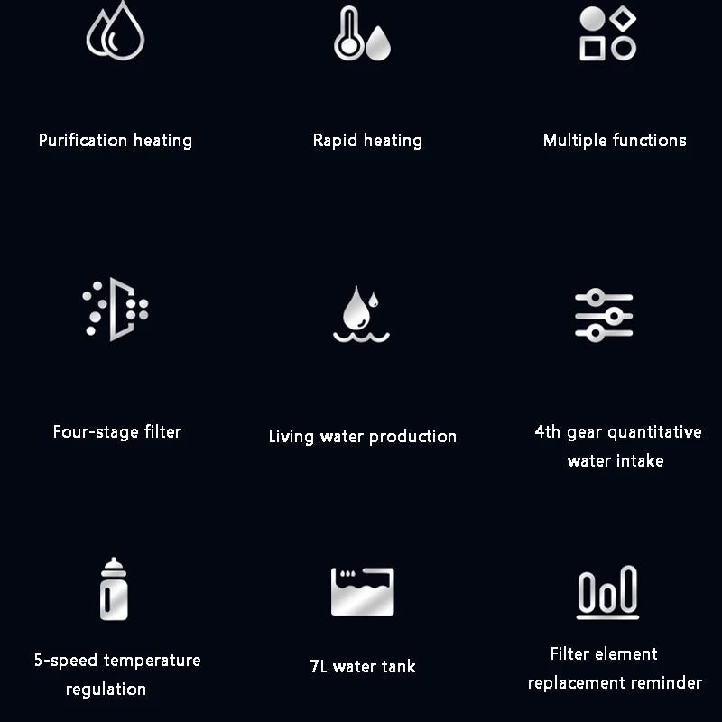 Installation Water Purifier Household RO Reverse Osmosis Heating Integrated Direct Drinking Machine Office Desktop Hydrogen-rich