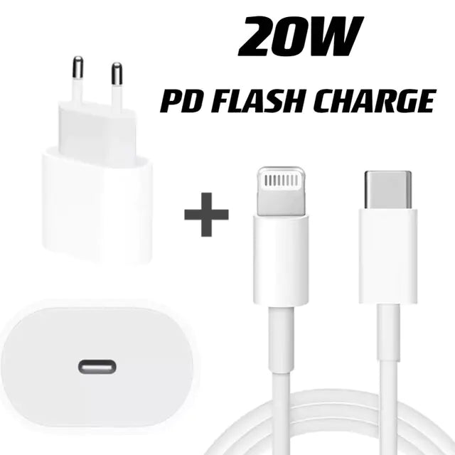 USB-C 20W Power Adapter and Cord for iPhone