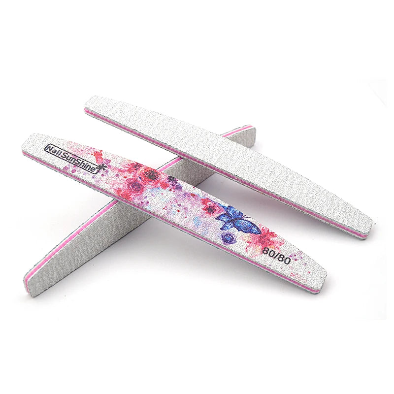 Nail Files Strong Sandpaper Washable, Buffer Emery Board 80/100/150/180/240/320 Grit Lime a Ongle Manicure Polishing 6 Pcs