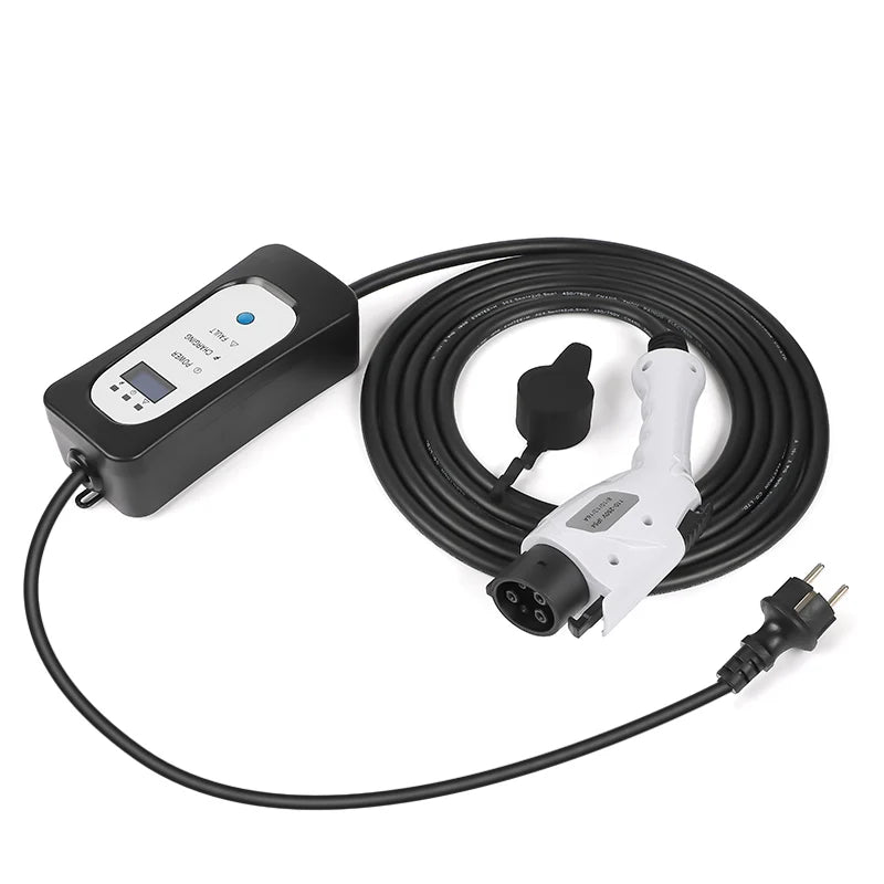 Electric Car EV Charger Current Adjustable 5 Meters 10 Meters Type 1 Type 2 Mode 2 Level 2 EVSE