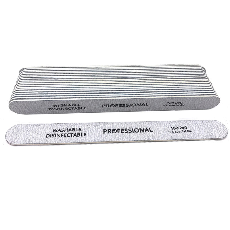 Nail Files 100/180/240 Grinding Polishing Manicure Pedicure Double-sided 100Pcs Professional