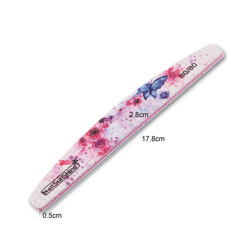 Nail Files Strong Sandpaper Washable, Buffer Emery Board 80/100/150/180/240/320 Grit Lime a Ongle Manicure Polishing 6 Pcs