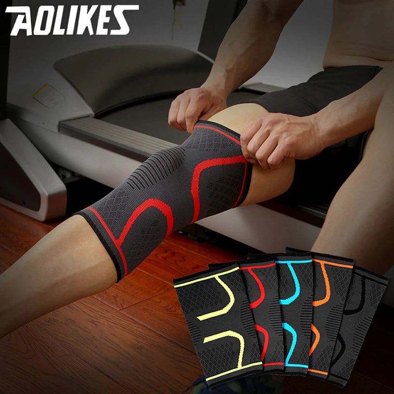 Fitness Running 1PCS Cycling Knee Support Braces Elastic Nylon Sport Compression Knee Pad Sleeve for Basketball Volleyball