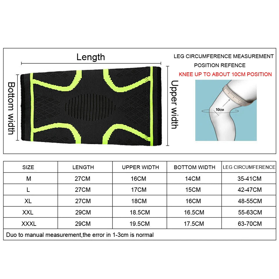 Fitness Running 1PCS Cycling Knee Support Braces Elastic Nylon Sport Compression Knee Pad Sleeve for Basketball Volleyball
