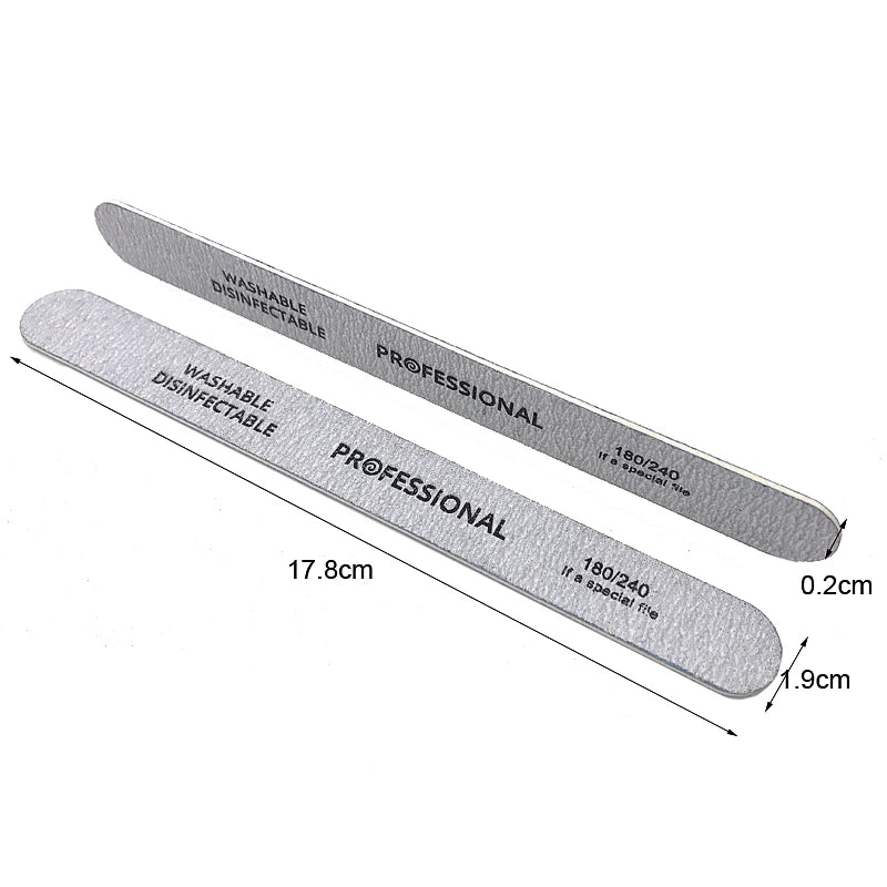 Nail Files 100/180/240 Grinding Polishing Manicure Pedicure Double-sided 100Pcs Professional