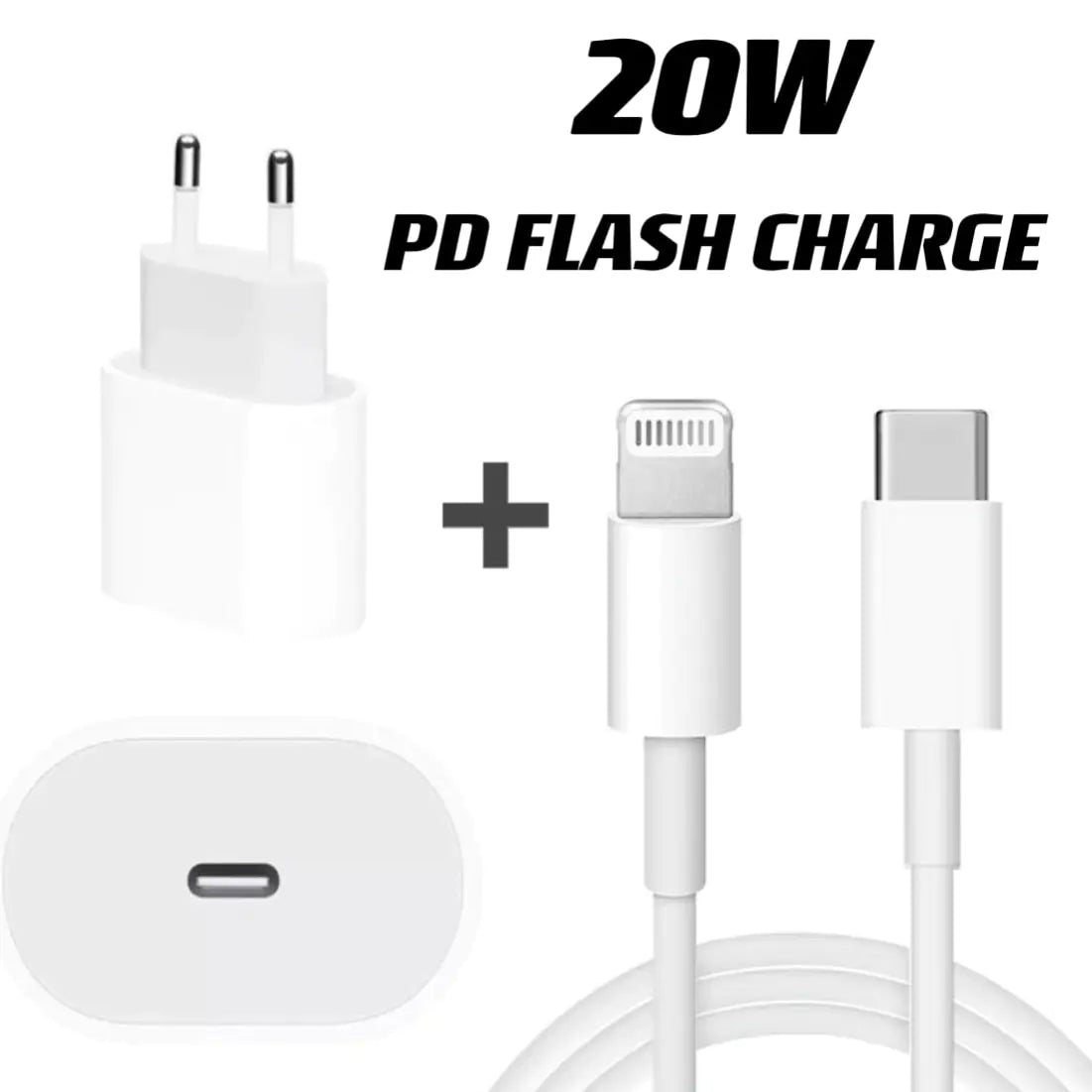 USB-C 20W Power Adapter and Cord for iPhone
