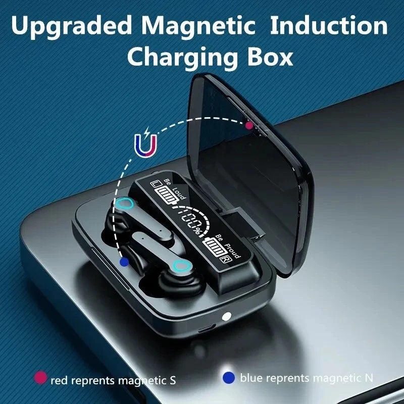 M19 Bluetooth Earphones Wireless Gaming Touch E sports Digital Display Mini Convenient Carrying Earplugs