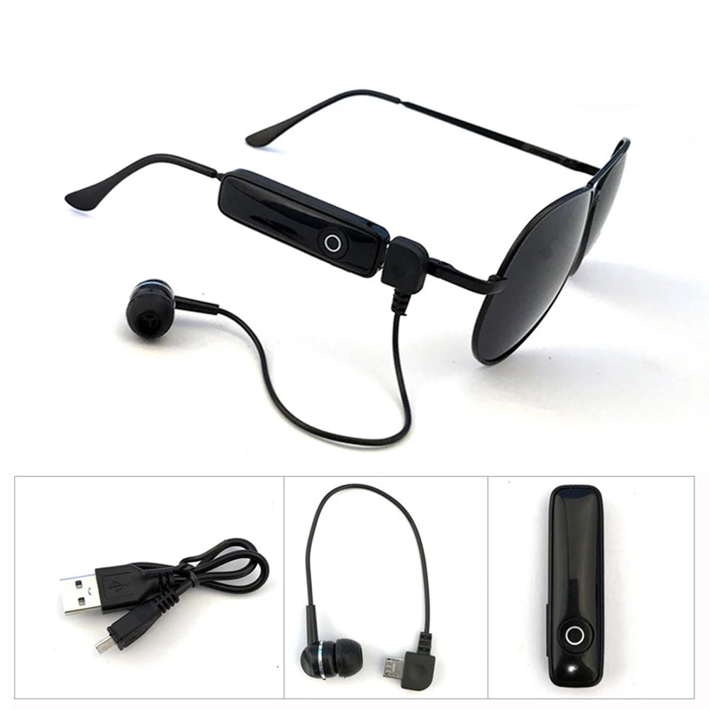 New Smart Glasses Polarized Retro Sunglasses Bluetooth Headset Voice Call HIFI Noise Reduction Outdoor Sport Headset