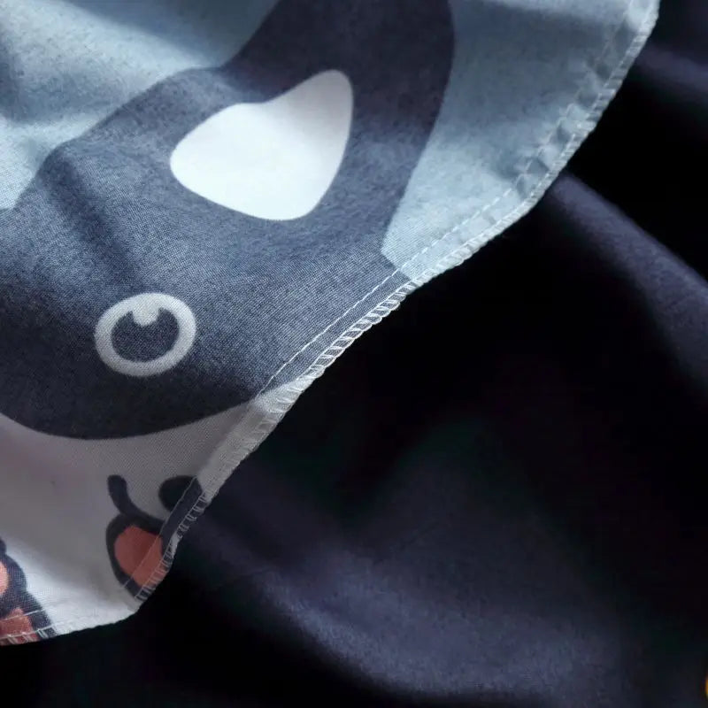 Cartoon dog Bedding Fitted Sheet Only(no pillowcase) Elastic Band Around Mattress Cover King Size Bed Cover