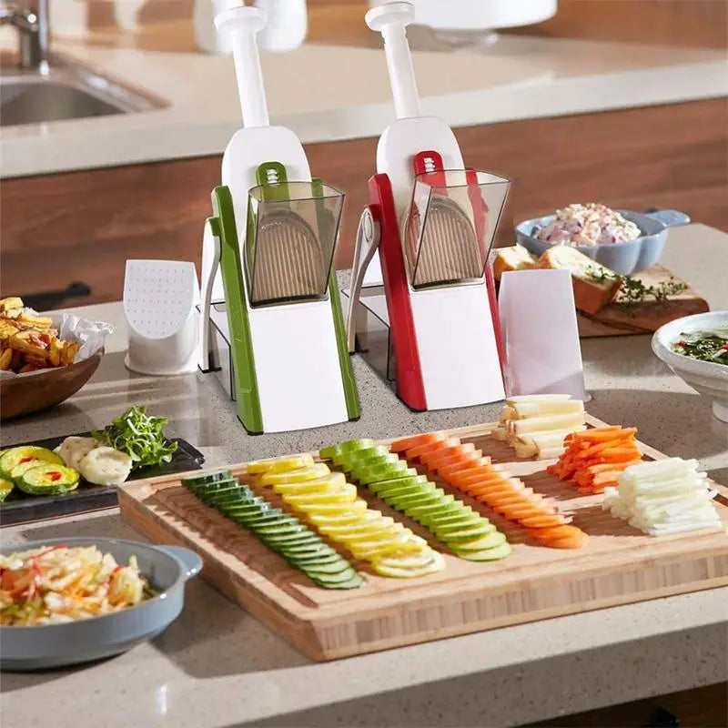Safe Mandoline Slicer 5 in 1 Vegetable Chopper Food Potato Cutter Strips Dicer Adjustable Thickness 0.1-8 mm Kitchen