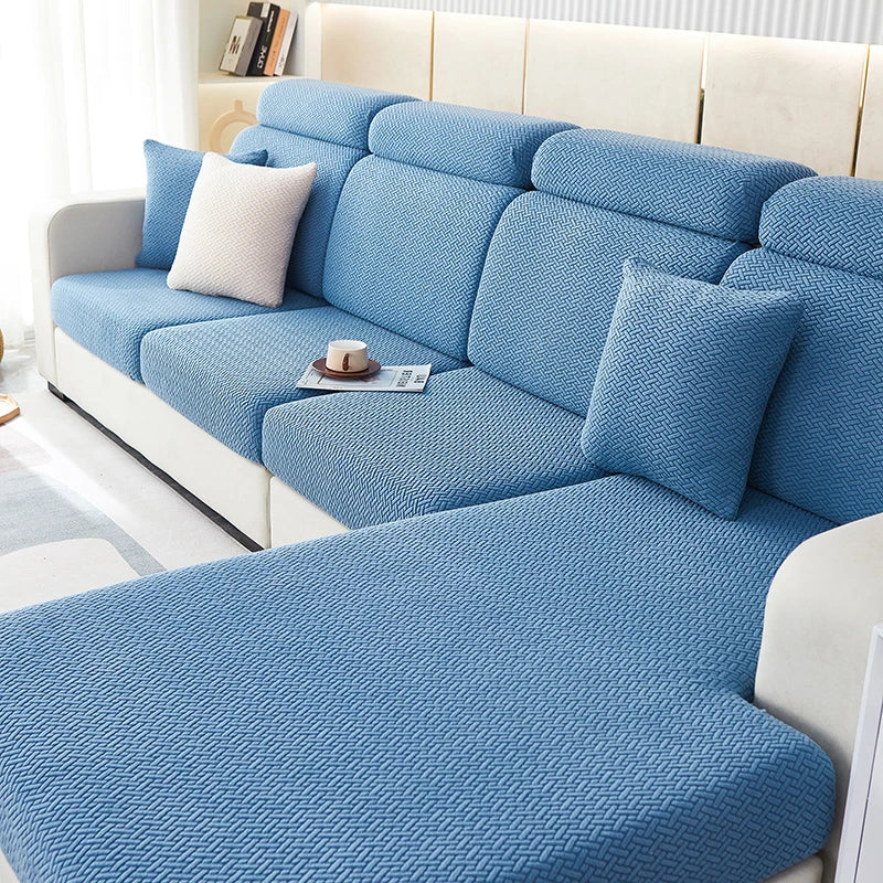 Sofa Seat Cushion Cover Jacquard Chair, Slipcover Stretch Adjustable, Pets Kids Furniture Protector
