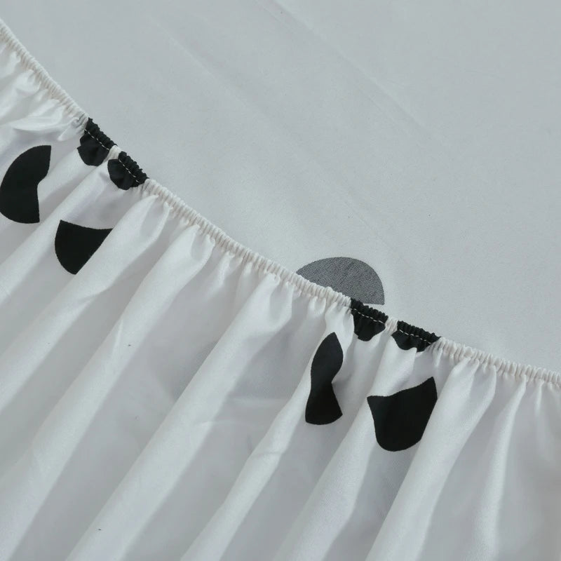 Panda pattern 1pcs Polyester Fitted Sheet(No pillowcase)Full Coverage Sheet 180 Bed Sheets Twin King Size Bed Cover With Elastic