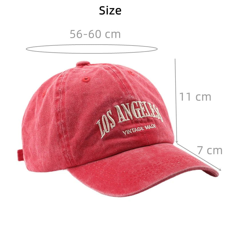 New Los Angeles Fashion Baseball Cap for Women Men Cotton Soft Top Hats Unisex Embroidery