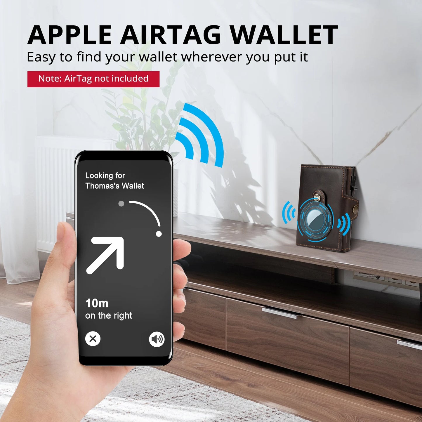 HUMERPAUL Wallet for Apple Airtage RFID Blocking Card Holder