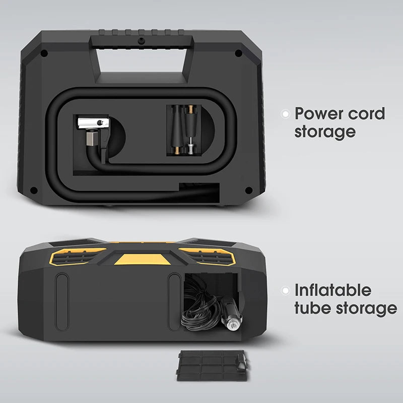 Car Inflation Pump Portable Air Compressor 12V Intelligent Pump 150PSI Fast Inflation Travel Emergency Suitable for Motorcycles