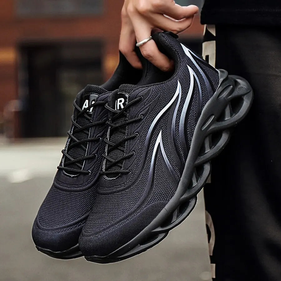 Running Shoes Flame Printed Sneakers Knit Athletic Sports