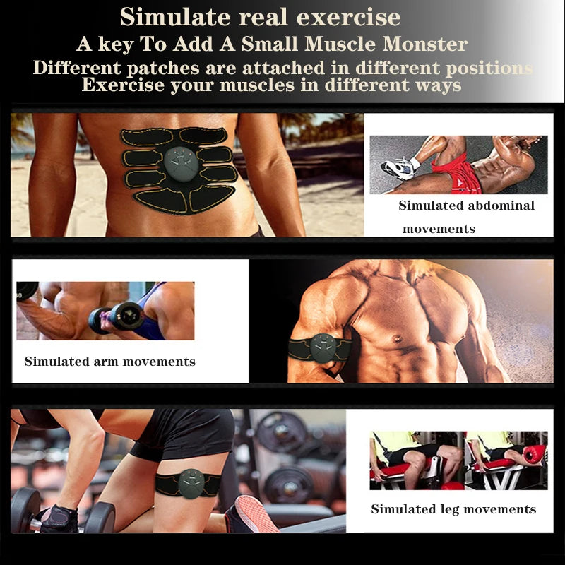 Smart Muscle Stimulator Trainer Fitness Abdominal , Electric Weight Loss EMS Wireless Stickers Body Slimming Massager