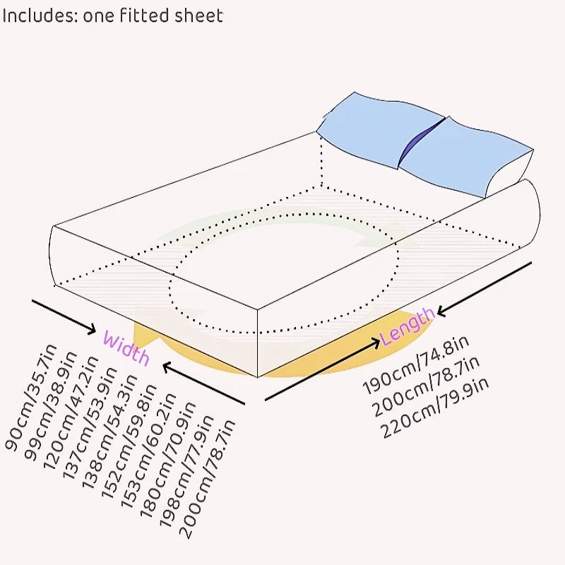 Panda pattern 1pcs Polyester Fitted Sheet(No pillowcase)Full Coverage Sheet 180 Bed Sheets Twin King Size Bed Cover With Elastic