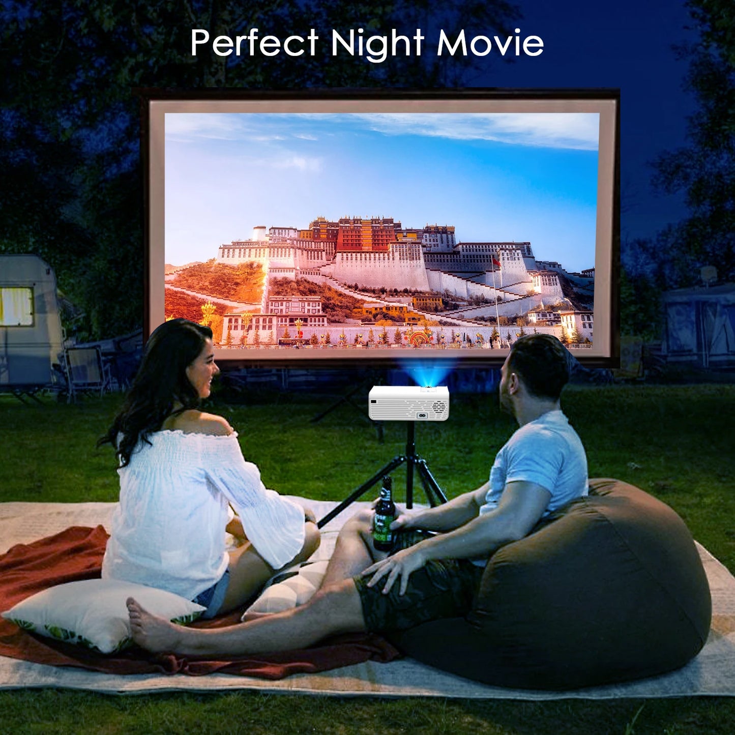 Mini Home Projector Phone WiFi Projectors K2 Native 1080P/4K Support 300 Screen 5500 LUNENS