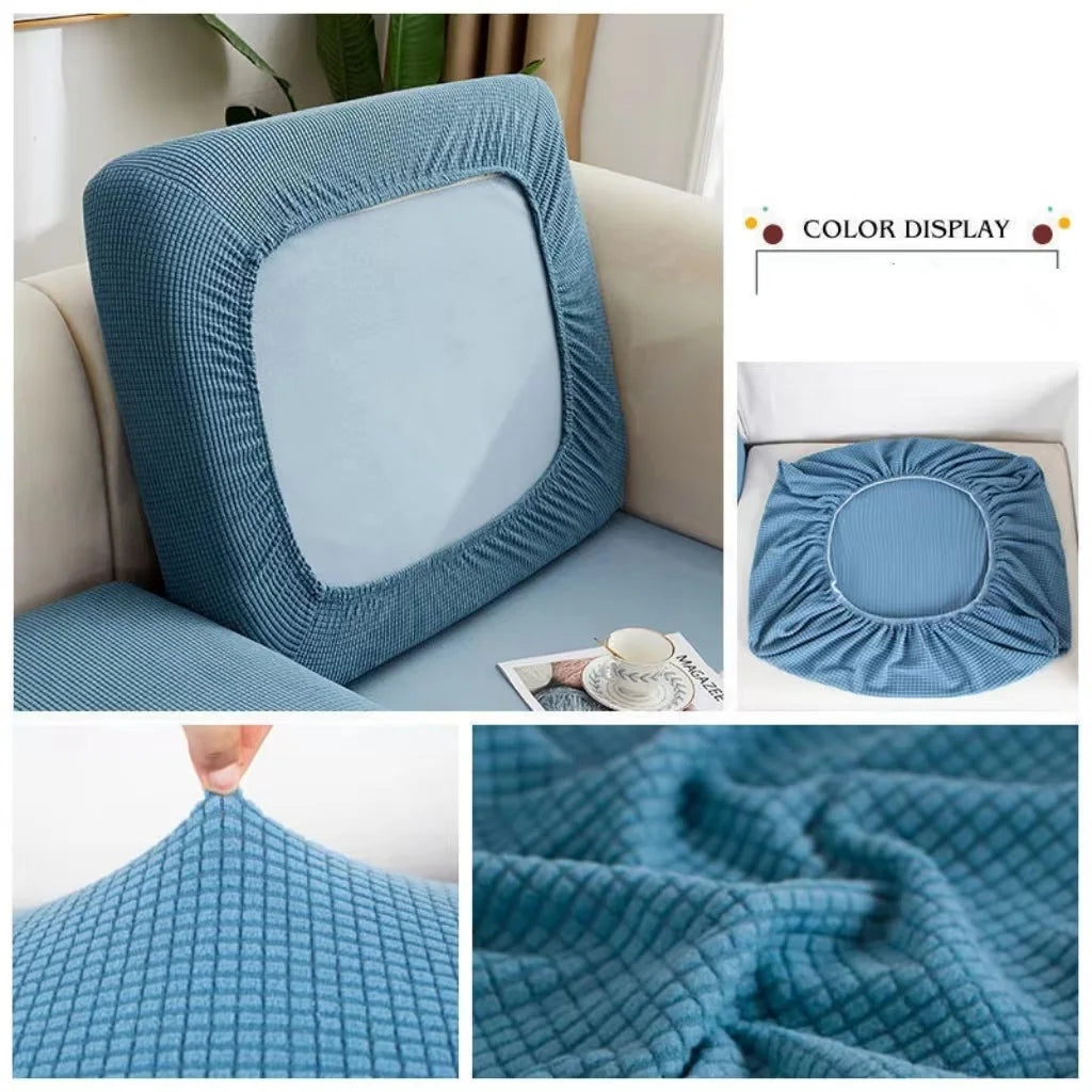 Sofa Cover Solid Color Thicken Elastic Living Room Protector Kids Slipcover Couch Cover Seat Cushion Washable Removable 1pcs