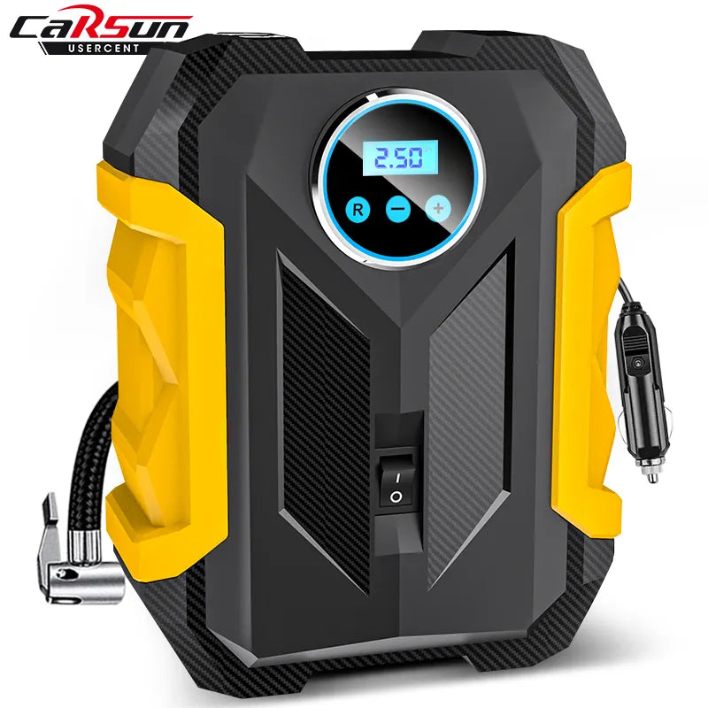 Portable Automobile Air Compressor Digital Tire Inflation Pump LED Lamp