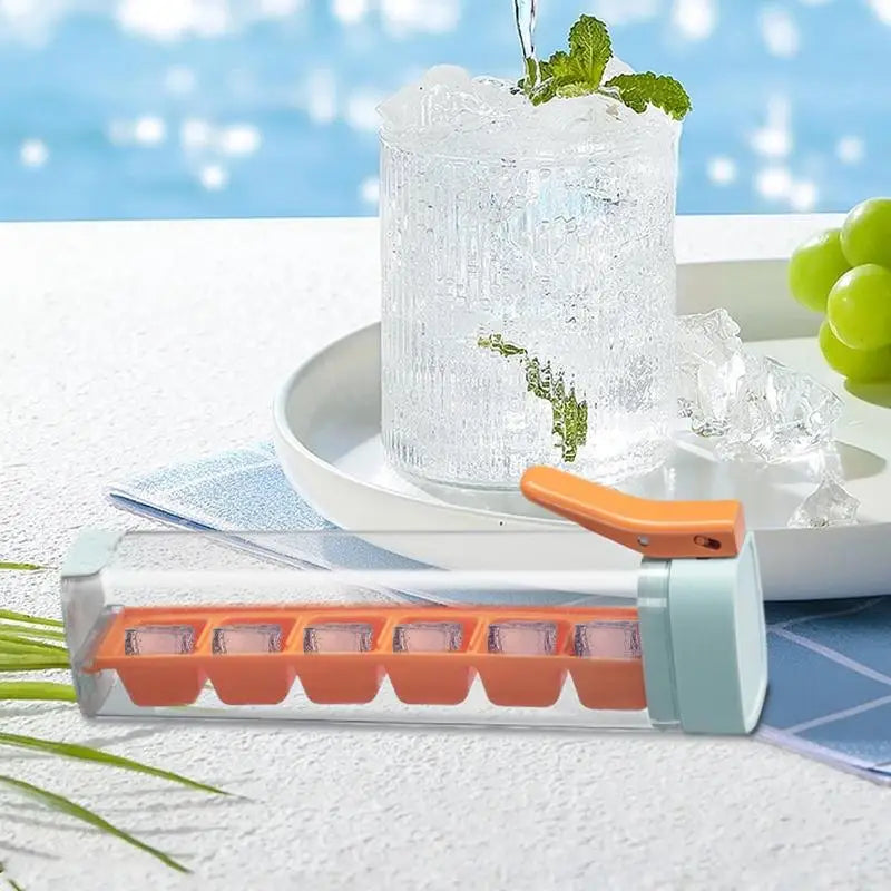 Ice Cube Molds Ice Trays for Freezer Square Ice Cube Mold with Bins Ice Trays with Lids Ice Maker