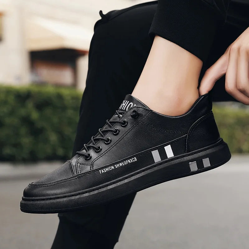New Stylish Shoes White Leather Sneakers Men/women