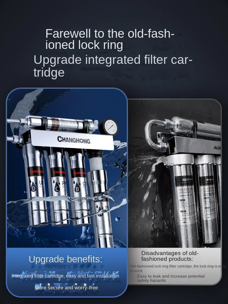 Top water purifier for direct drinking of kitchen tap water pre filtration under kitchen ultrafiltration purification