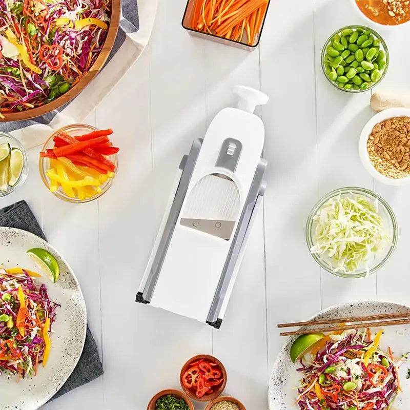 Safe Mandoline Slicer 5 in 1 Vegetable Chopper Food Potato Cutter Strips Dicer Adjustable Thickness 0.1-8 mm Kitchen