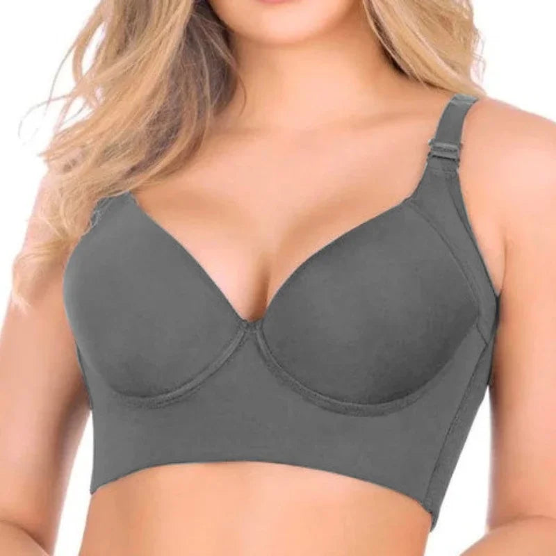 Women Deep Cup Bra Hide Back Fat Underwear Shpaer Incorporated Full Back Coverage Plus Size Push