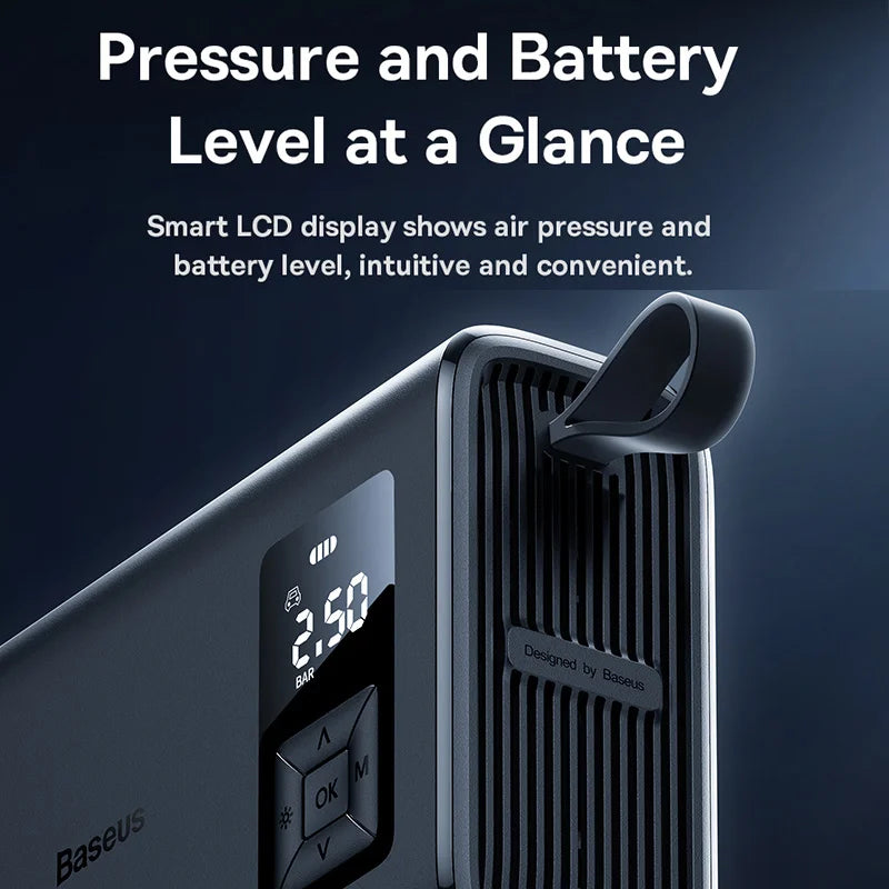 Tire Inflator Portable Air Compressor Pump Electric Wireless Dual Cylinder 250W for Car Bicycle Tyre Pressure Inflation