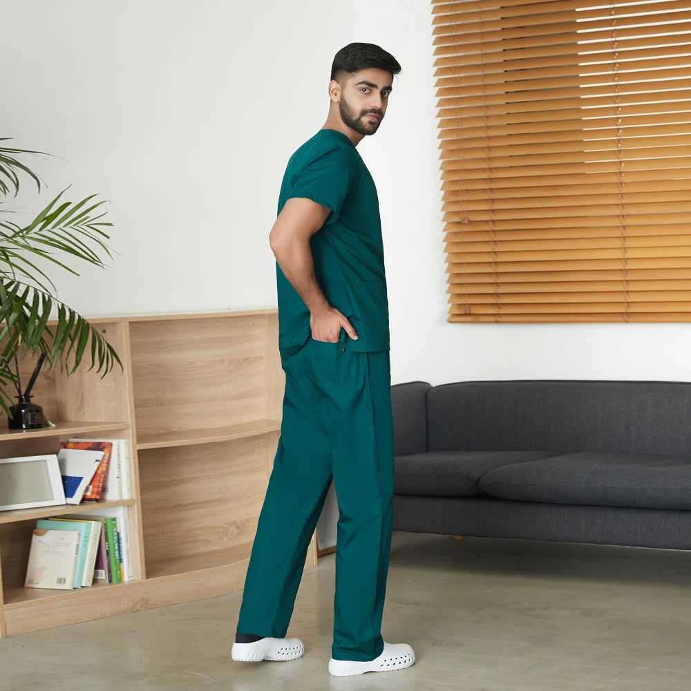 Green Hospital Surgical Gown Clinical Clinic Nursing Medical Payment Spa Lab Medical Student Work Experimental Uniform Scrub Set