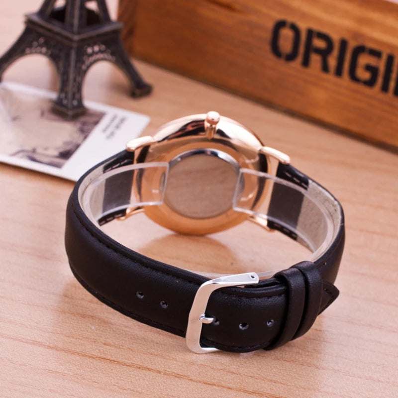 New Men's Watch Fashion Casual Ultra Thin Watches Simple Men Business Leather Quartz Wristwatch Clock Luxury Relogio Masculino