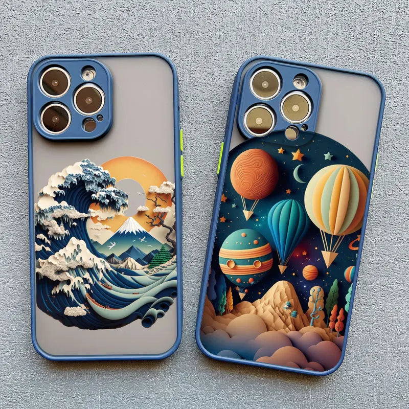 iPhone 15 14 7 8 Plus XS X XR 14 13 Pro Max 13 12 Pro Max Mini Creative Mountains Back Cover Printing Landscape case