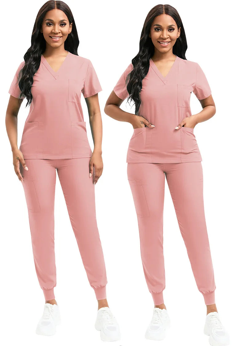Hospital Surgical Clothing Medical Uniforms Women Scrubs Sets Doctors Nurses Accessories Dental Clinic Beauty Salon Workwear Set