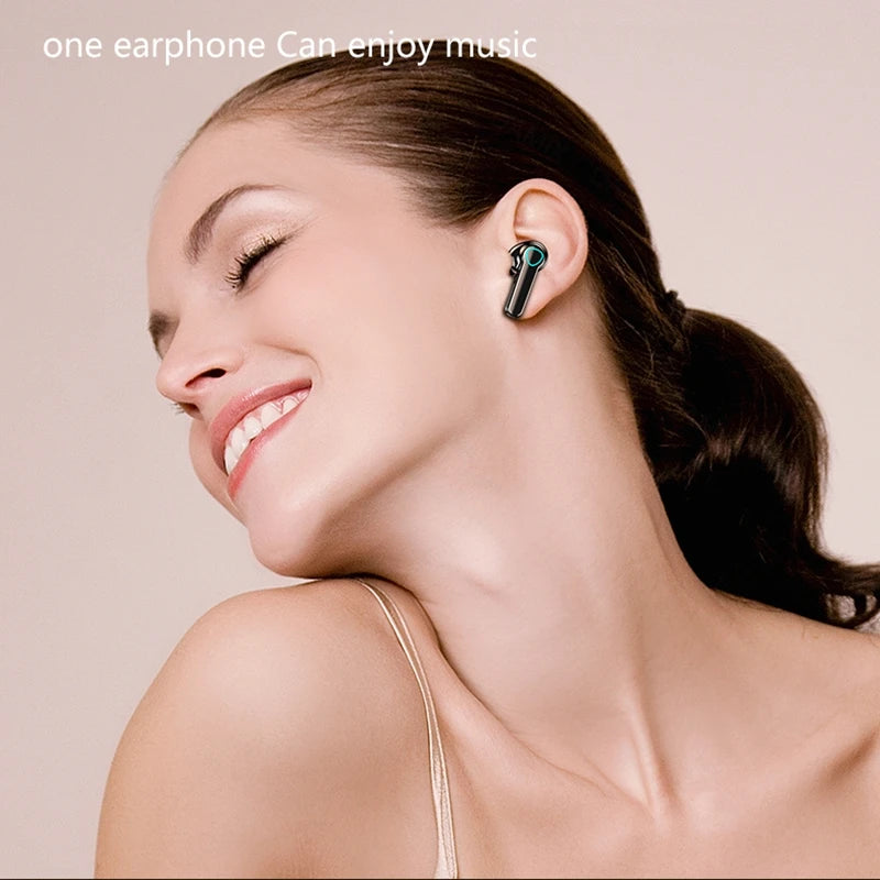 M19 Bluetooth Earphones Wireless Gaming Touch E sports Digital Display Mini Convenient Carrying Earplugs