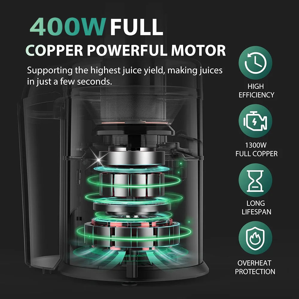 EXSAMO 1L 4 IN1 Electric Orange Juicer Extractor Machine 1500W High Power Speed Multifunction Vegetable Meat Fruit Juice Blender