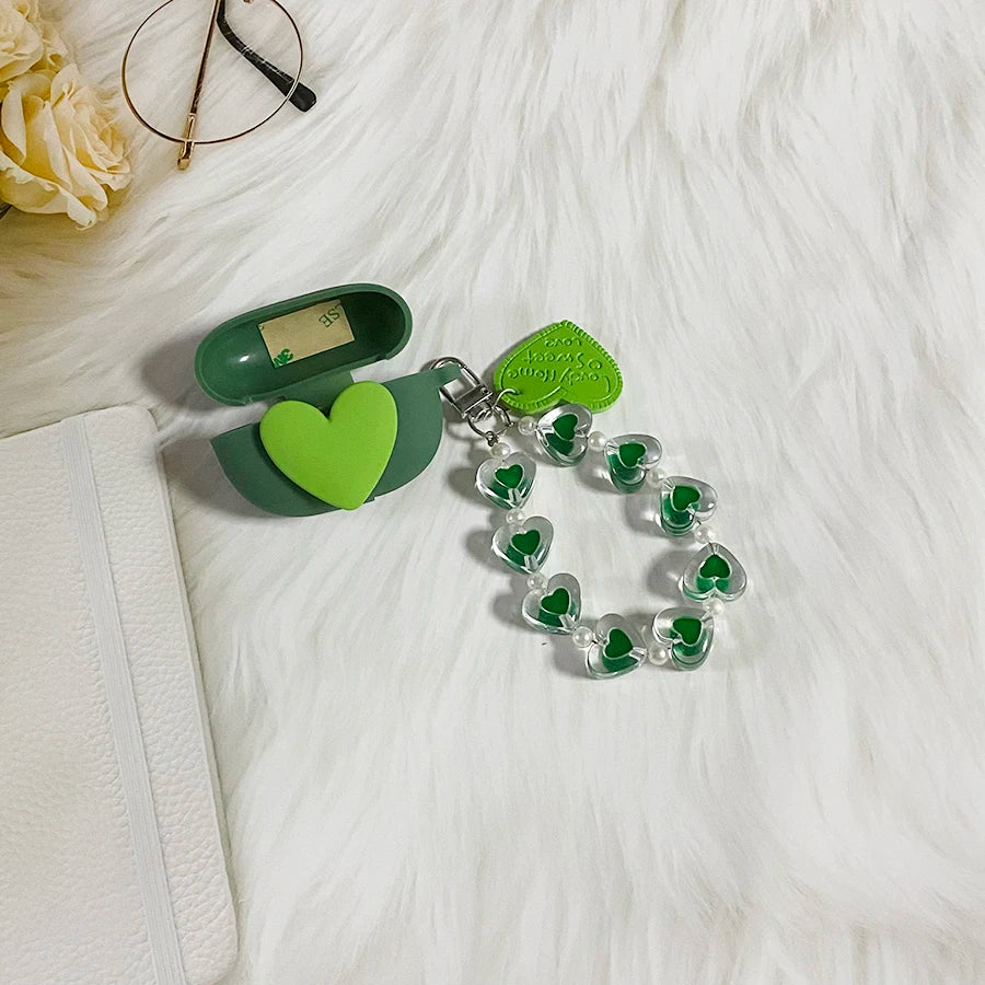 Tozo T6 / T10 / T12 / NC9 / NC2 Case Cute Love Earphone Silicone Cover with WristChain Lanyard case hearphone box fundas