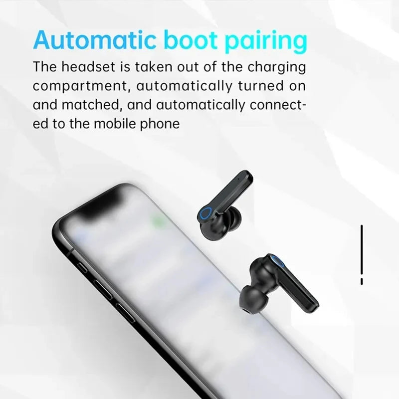 M19 Bluetooth Earphones Wireless Gaming Touch E sports Digital Display Mini Convenient Carrying Earplugs