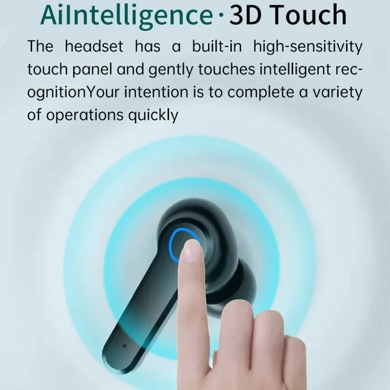 M19 Bluetooth Earphones Wireless Gaming Touch E sports Digital Display Mini Convenient Carrying Earplugs