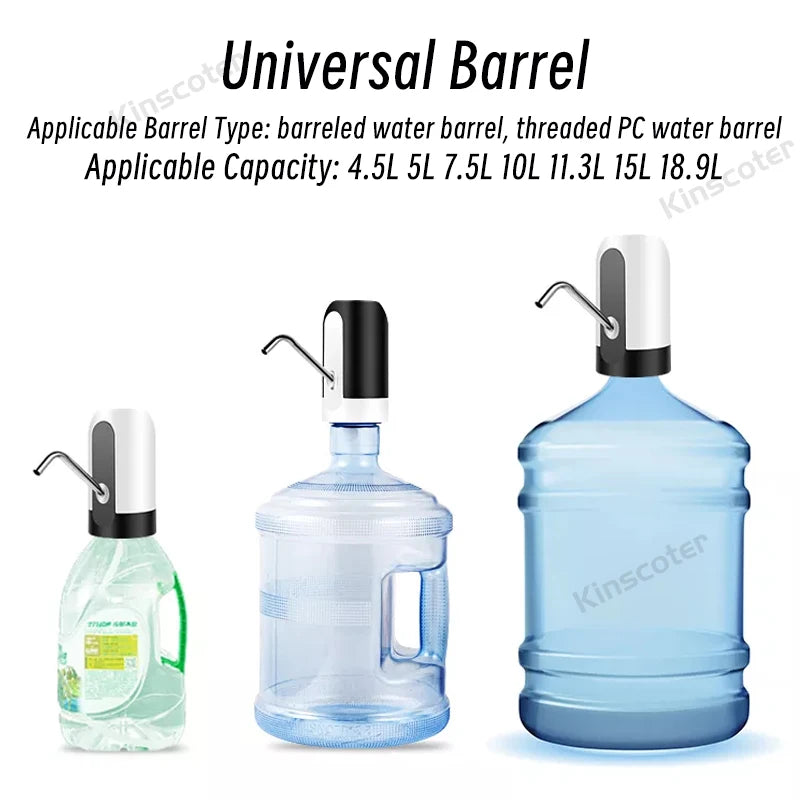 Electric Portable Water Dispenser Mini Automatic Liquid Bottle Pump for 5 Gallon Bottle Usb Charge