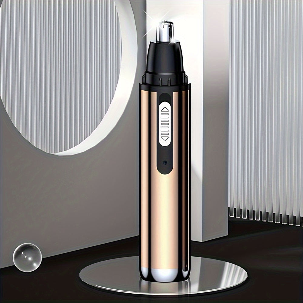 Electric Nose And Ear Hair Trimmer Eyebrow Shaver, Nose Hair Remover,  USB Rechargeable, Stainless Steel Head, Mute Motor