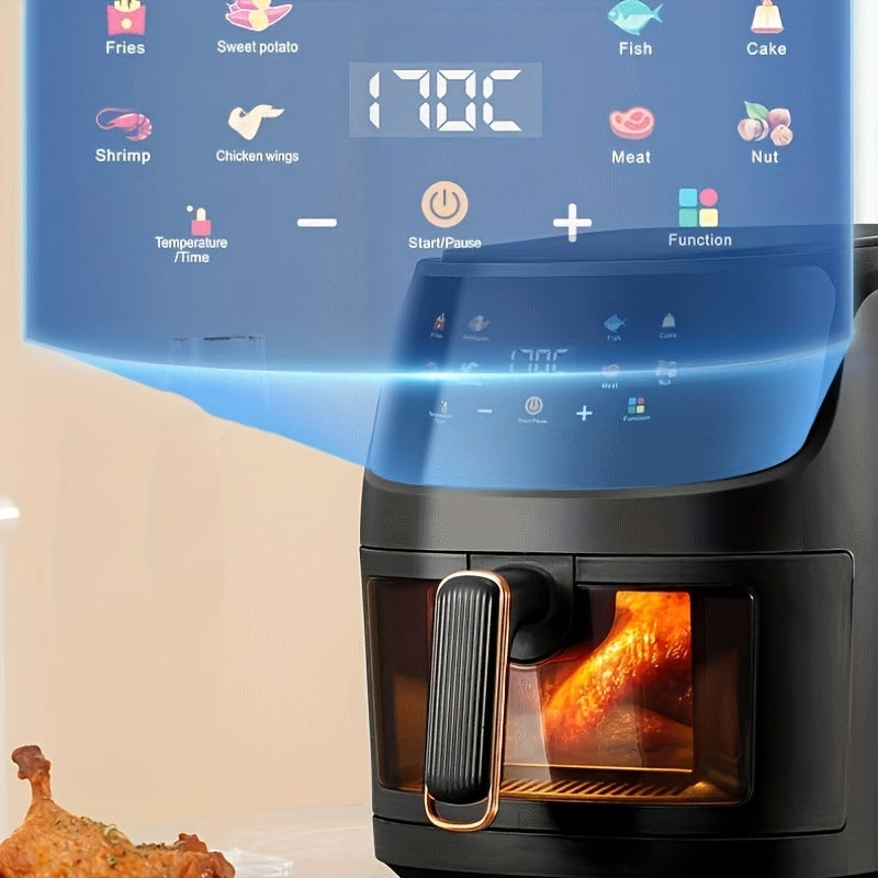Versatile Air Fryer 6L  with Easy Touch Screen - Fast, Healthy Family Meals, Easy to Clean