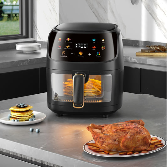 Versatile Air Fryer 6L  with Easy Touch Screen - Fast, Healthy Family Meals, Easy to Clean