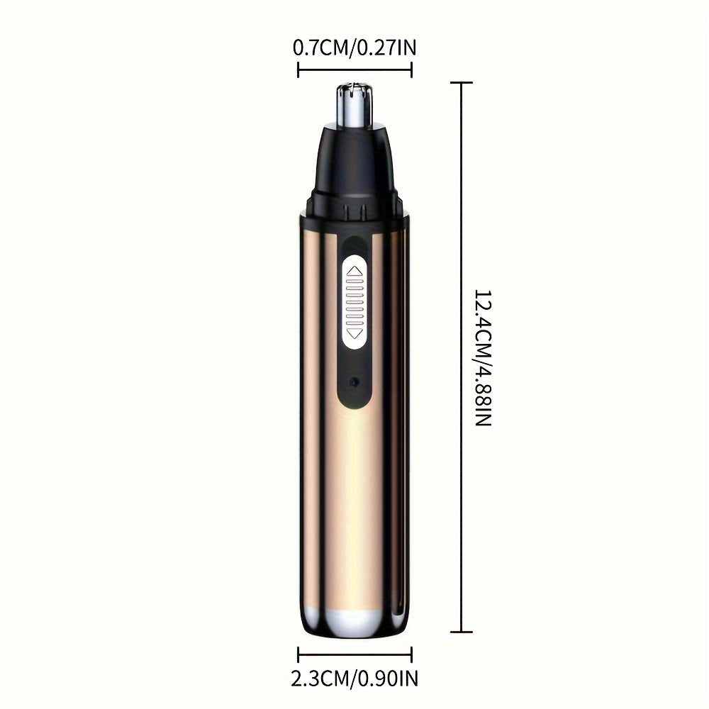 Electric Nose And Ear Hair Trimmer Eyebrow Shaver, Nose Hair Remover,  USB Rechargeable, Stainless Steel Head, Mute Motor