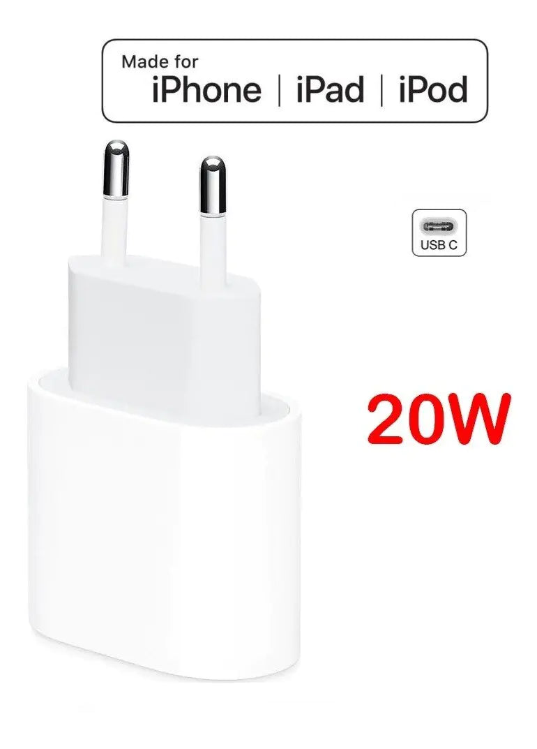 USB-C 20W  Power Adapter and Cord for iPhone