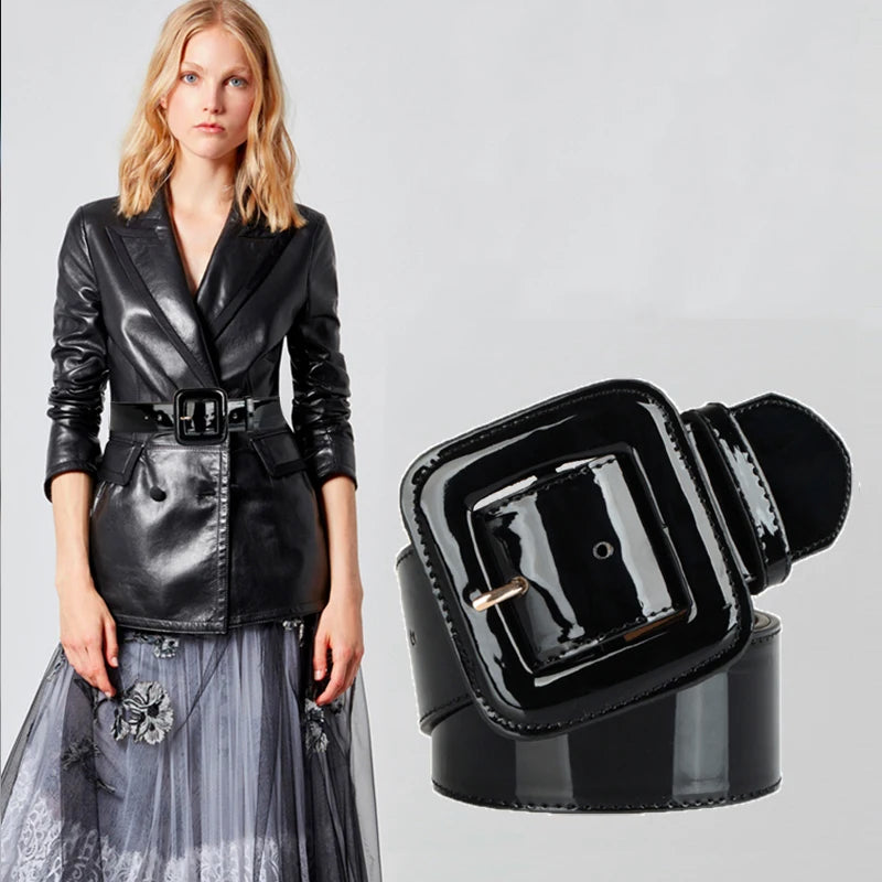 Plus Size Corset Belt High Quality Patent Leather Big Belts For Women Dress Cummerbunds Ladies Jeans Waistband Wide Strap