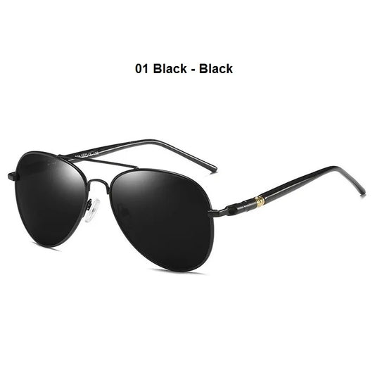 Luxury Polarized Sunglasses, Men Women Brand Designer Male Vintage Black Pilot Sunglasses UV400
