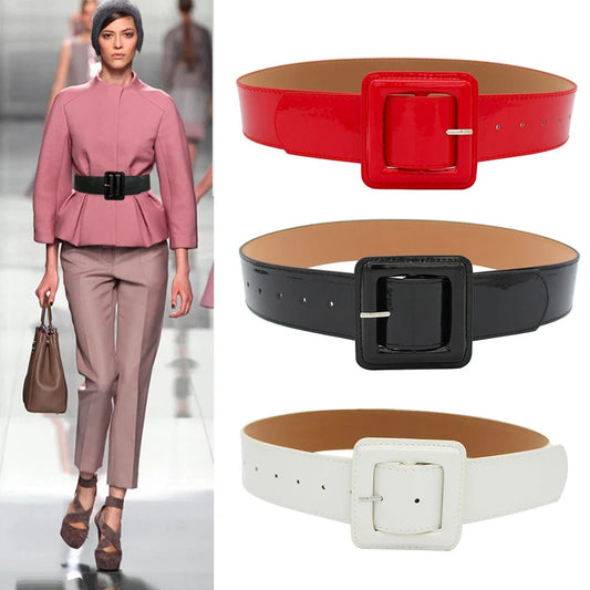 Plus Size Corset Belt High Quality Patent Leather Big Belts For Women Dress Cummerbunds Ladies Jeans Waistband Wide Strap