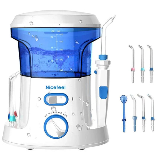 Electric Dental Floss Oral Irrigator 600ML, Household Use Portable Tabletop Suitable For 7 Dental Floss Teeth  For Homeuse